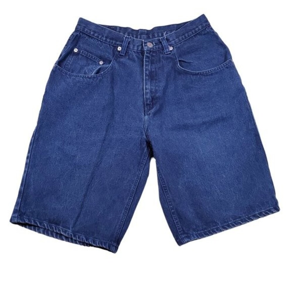 Vintage Size 32 Jordache High Rise Mom Jean Shorts Dark Wash Baggy Relaxed